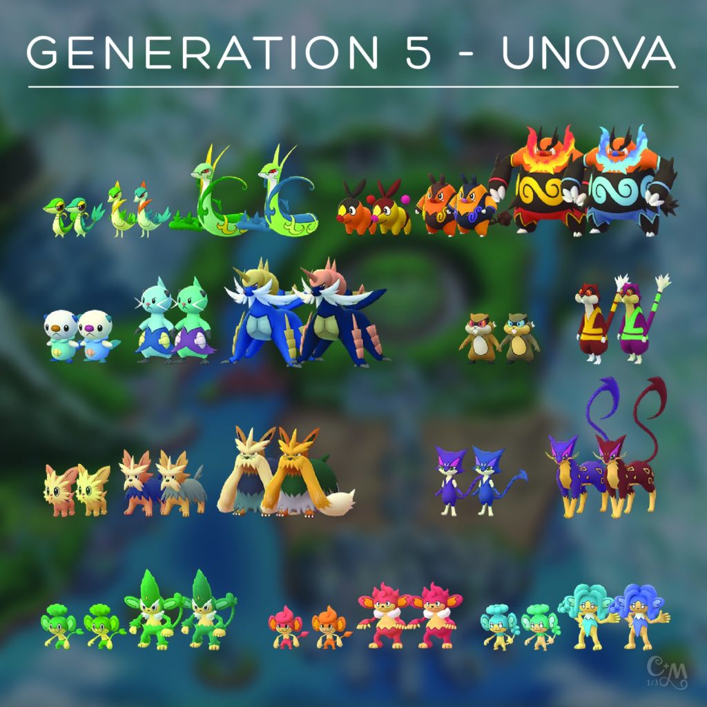 Pokemon Go 63 Upcoming Generation 5 Unova Pokemon Shiny