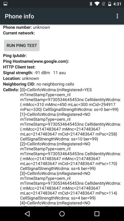 Fix not registered on network in Android 2021